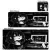 Dziewczyna Anime Czarno-Biała Podkładka pod Mysz Duża Gamingowa Antypoślizgowa Podkładka pod Mysz XXL Akcesoria do Komputera Laptop Mata na Biurko Zablokowana Krawędź Dywanik pod Mysz