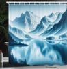 Japanese Wave Shower Curtain, Surfers On Classic Asian Artwork Style With Recreation, Cloth Fabric Bathroom Decor Set With Hooks