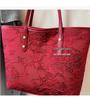 Women's Large Red Canvas Handbag - 2025 Stylish Single Shoulder Tote for Bridal Wedding Banquet