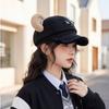 Thickened Baseball Hat Cartoon Bear Beret Hat Cute Octagonal Cap
