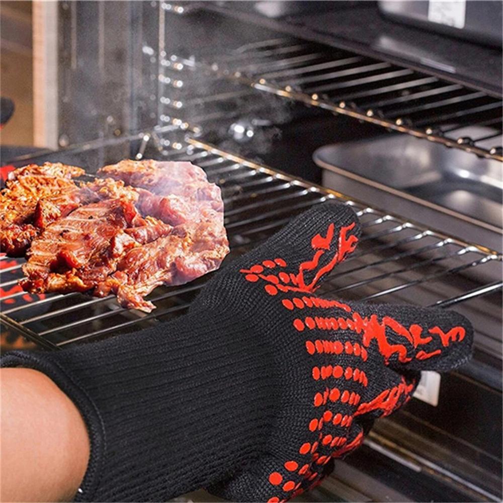 1pc Universal Insulation Fireproof Gloves Anti-Slip Heat-Resistant Barbecue Oven Gloves Fireproof Kitchen Cooking Gloves
