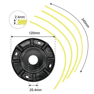 Steel Lawn Mower Head Free 4 Lines Replacement Gasoline/Lithium Grass Trimmer Head Removal Of Garden Weed Brushcutter Part