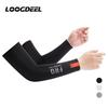 Loogdeel 1Pair Upf50+ Running Fishing Sunscreen Arm Support Arm Sleeves Cool Feeling Breathable Ice Silk Cycling Oversleeve Men
