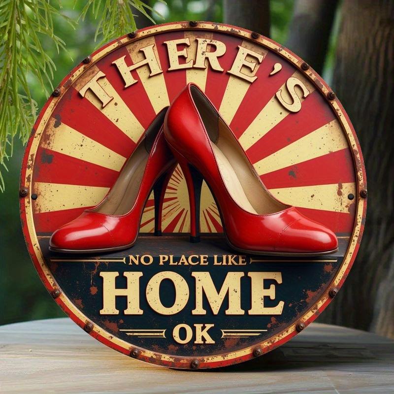 

2d Flat 20*20cm Circular Wooden Sign, No Place Like A Home Logo, Unique, Durable, Easy To Hang Wooden Decoration, Suitable for Bedrooms, Kitchens 20*20cm