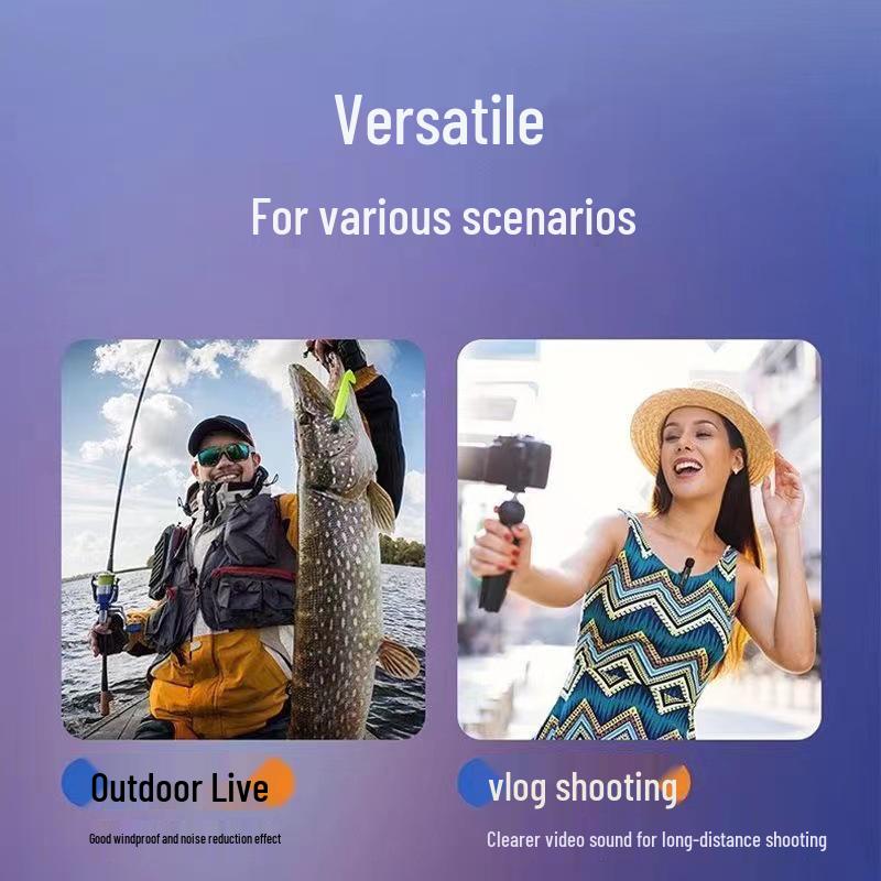 Xiaohongshu Pinduoduo Smart Noise-Cancelling Wireless Lavalier Microphone K8K9 HD