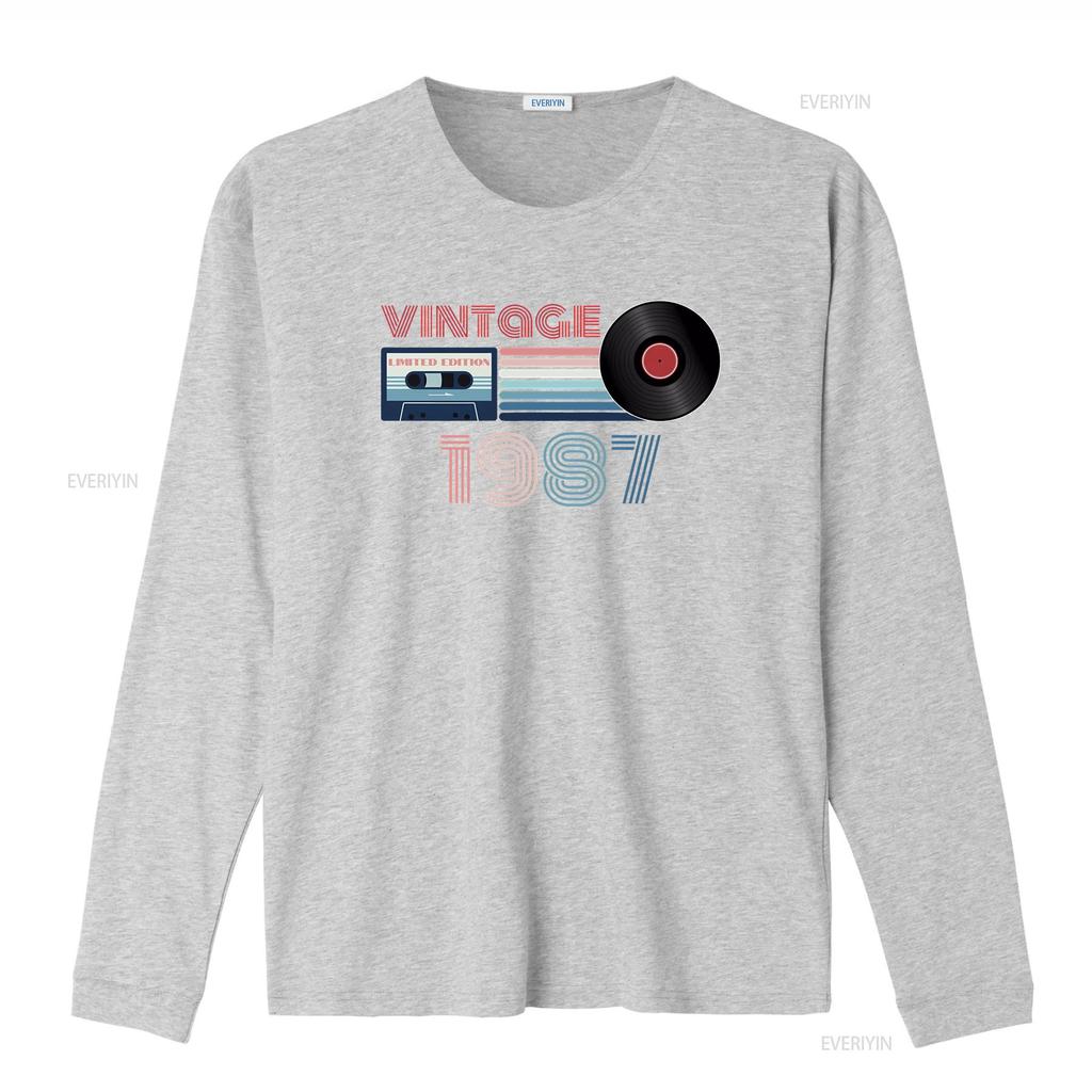 36th Birthday Mens Vintage 1987 T Shirt Present Top Vintage Washed Unisex Soft Fashion Comfortable Streetwear Homme Casual