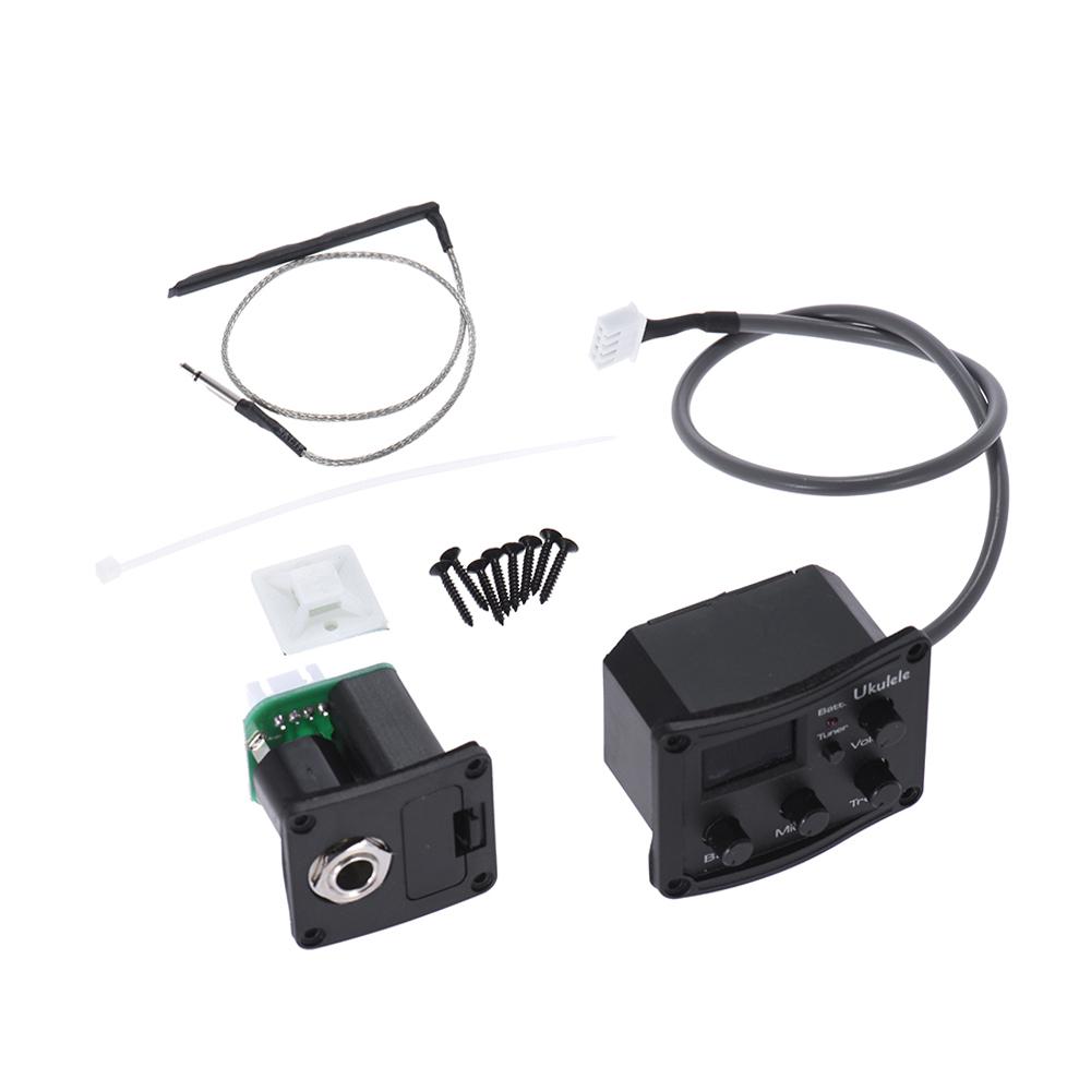 Ukulele Ukelele Uke Piezo Pickup Preamp 3-Band EQ EQ Equalizer Tuner System with LCD Display