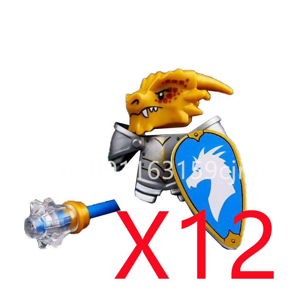 Kompatybilne MOC Średniowieczne Klocki Budowlane Postacie Żołnierze Smoczy Rycerze Czarny Lew Orzeł Zabawka Prezent Klocki Rolnik Żołnierz X048