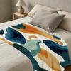 Warm Flannel Blanket Pill-resistant, Soft & Skin-friendly, Abstract Pattern, All-season Cozy Home Decor, Perfect for Holidays (Christmas/Halloween)