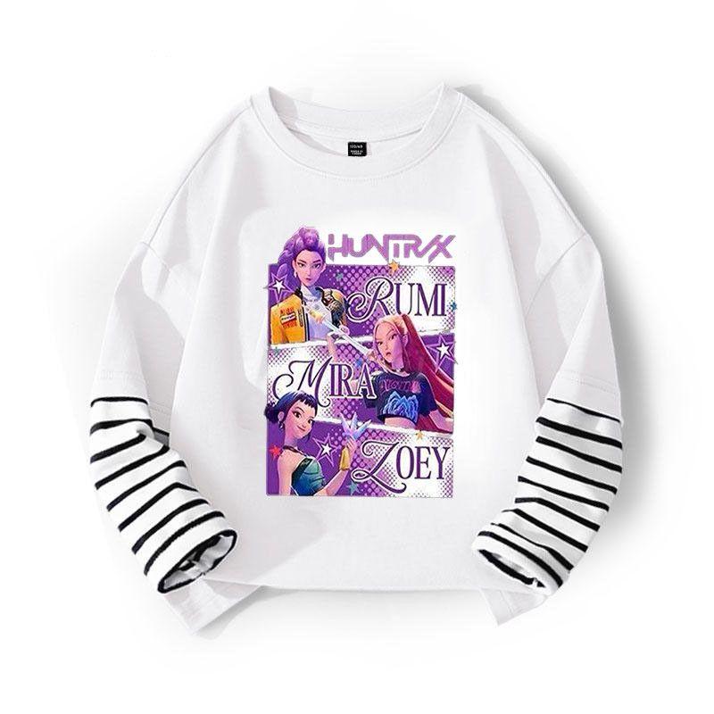 Dětská móda Hon na čarodějnice K-POP Základní trička na zimu Pro kluky i holky Ležérní prázdninové Dvoudílné topy