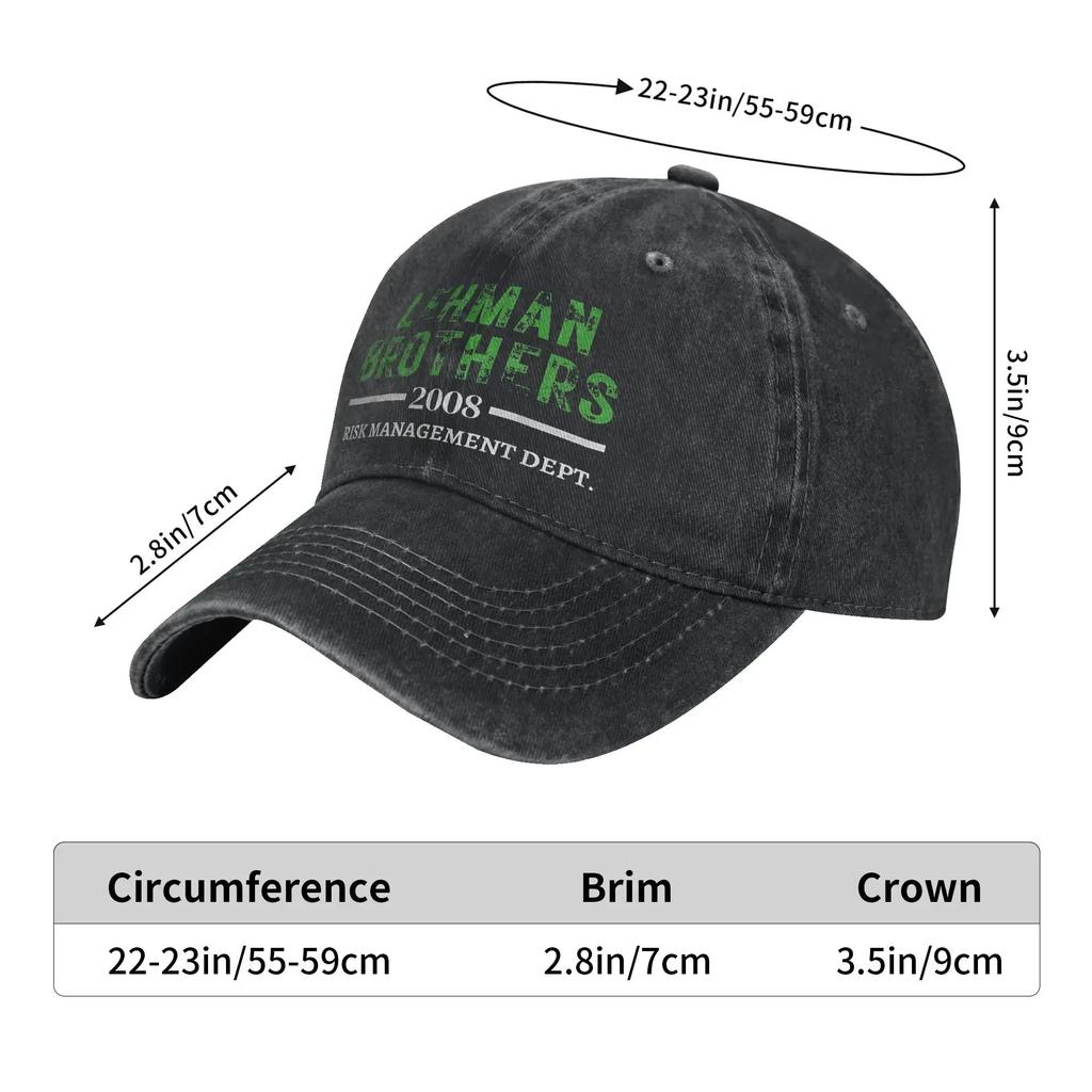 Lehman Brothers 2008 Risk Management Dept Casual Baseball Cap Trucker  Summer Sun-Proof Female Male y2k Funny Baseball Caps