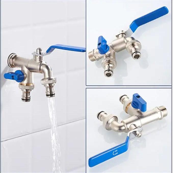 Garden Tools Brass Water Faucet 1/2" Outside & Inside Used Easy Turn On/Off Lever Handle Watering Supply Taps Ball Valve