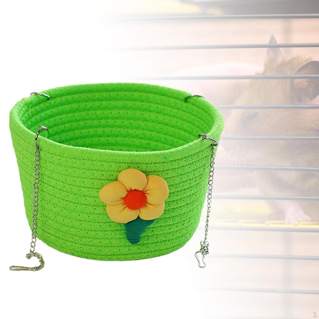 Cage Accessory for Small Animals, Rat Bed with Sturdy Chains, Hanging Nest Outdoor and Indoor