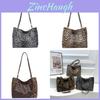 Fashionable Leopard Print Tote Bag For Women Stylish Large Capacity Pu Shoulder Bag