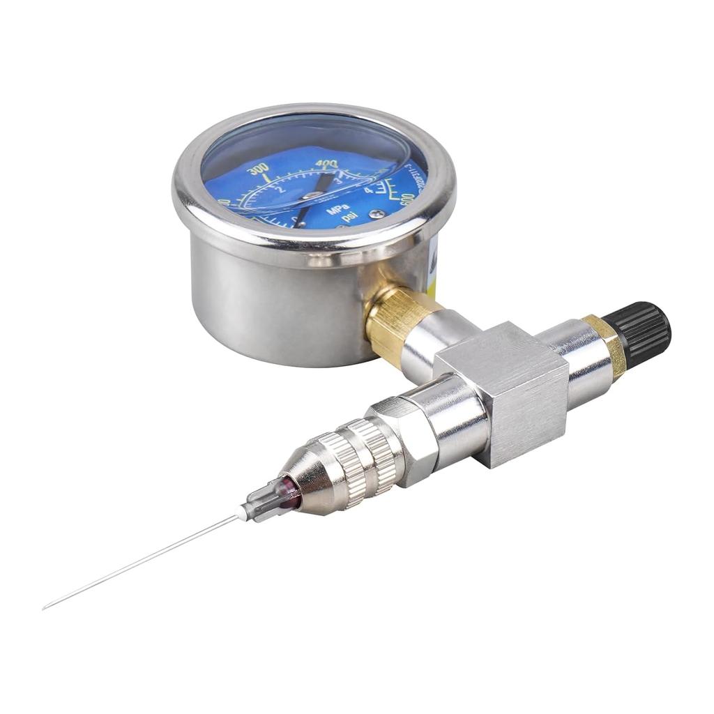 NICECNC Universal 600psi Nitrogen Gauge Needle Pressure Checker Tool Compatible with Yamaha YZX, Compatible with Polaris RZR's, Compatible with Ford