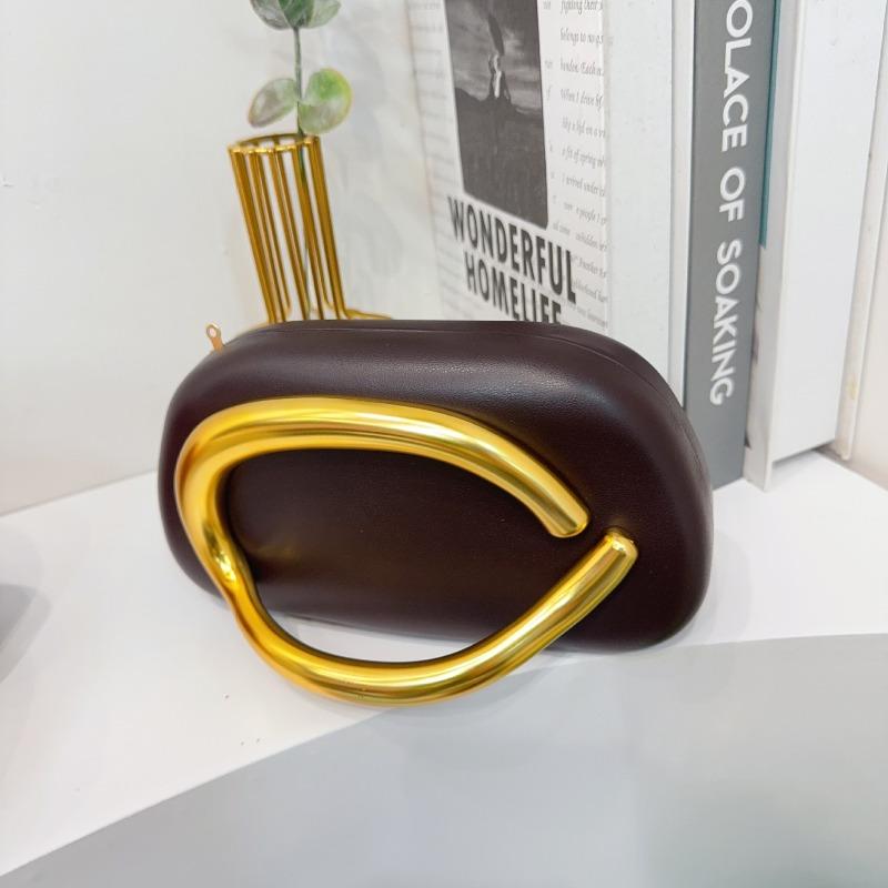 Trendy Classic Round Box Clutch Bag Dinner Bag Acrylic Bag Retro Metal Handle Shoulder Crossbody