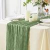 6 Pack Green Table Runner Wedding Banquet Boho Wedding Baby Bridal Shower Decor Table Runner Holiday Banquet Luxury Tablecloth