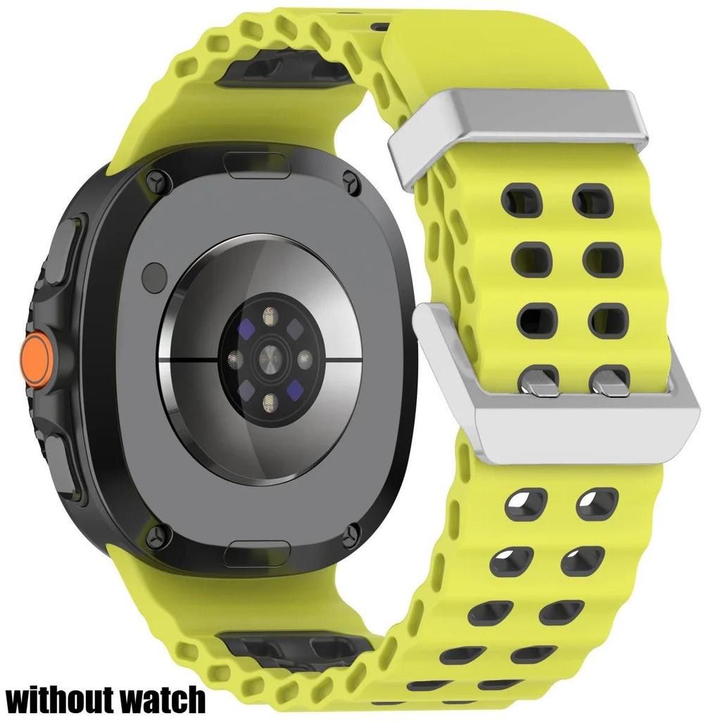 Marine Band for Samsung Galaxy Watch 8/8 Classic Ocean Strap Two-tone Silicone Band for Galaxy Watch 8 40 44mm Sport Bracelet