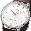 Casio MTP-VT01L-7B2 Quartz Men's Watch Silver Brown Leather Band Imported Model