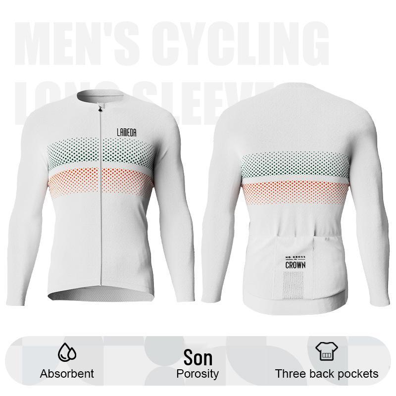 2023 Lampada Men's Long Sleeve Cycling Jersey - Summer/Autumn, Lightweight Road Bike Top