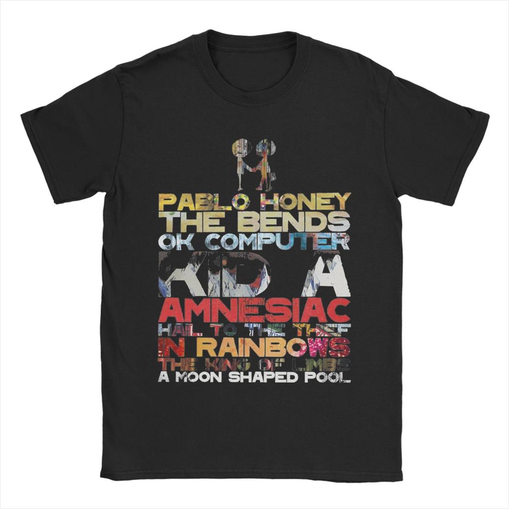 Radiohead Rock Vintage Hip Hop T Shirts Men Women Cotton Leisure T-Shirt Crewneck Tees Short Sleeve Clothes 4XL 5XL