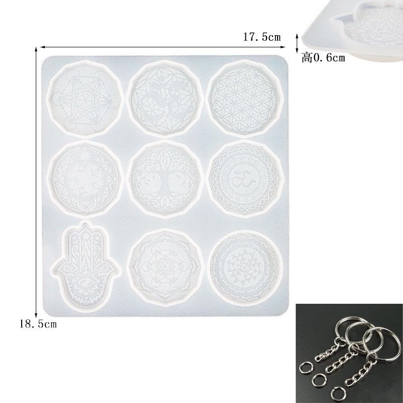 

Силиконовая форма для кулона «Сакральная геометрия», кристаллическая форма для изготовления ювелирных изделий из эпоксидной смолы