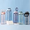 Elegant And Simple 2l Pc Material Water Bottle With Straw Perfect For Hydration On-the-go