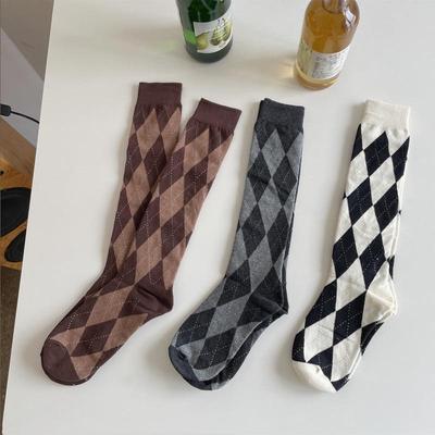 Plaid Girls Women Stockings Long Socks Autumn Winter Warm Thigh High Socks Japan Style Students Over Knee Socks Stocking Leg Sox