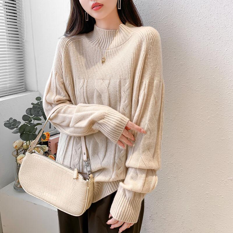

MOKANA Women s Elegant Long-Sleeve Cashmere Sweater MKNJD2548 One Size