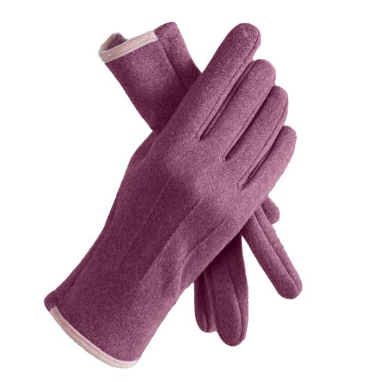 Dámské zimní termální rukavice s fleecovou podšívkou, rukavice s dotykovou obrazovkou, teplé větruodolné rukavice na psaní zpráv, cyklistiku, řízení, venkovní práci