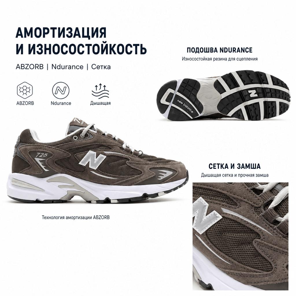 New Balance 725 Dark Olive Unisex Sneakers Grün Anthrazit ML725H