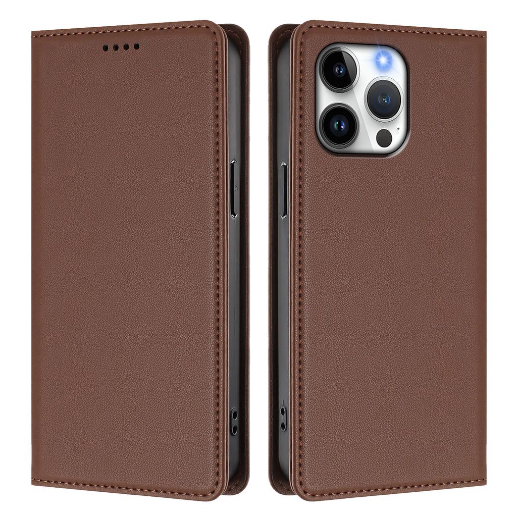 For iPhone 16 Pro Max Leather Wallet Case Magnetic Closure RFID Blocking Phone Cover