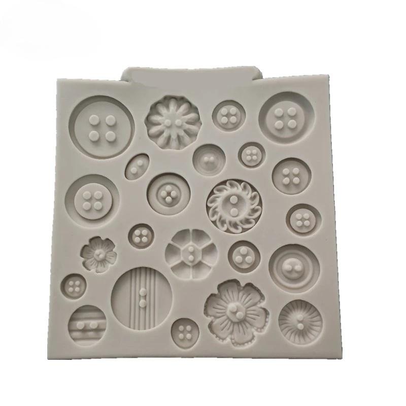 

1 Pcs Diy Button Flower Shaped Chocolate Fondant Mold Silicone Molds Mould Cake Decor Tool