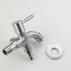 304 Stainless Steel Faucet Lengthened One Into Two Out Multi-function Double-outlet Washing Machine Faucet