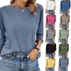 Womens Tops 3/4 Length Sleeve Blouses Fashion Casual Spring Summers Outfits Loose Fit T Shirt Going Out Tops Gifts