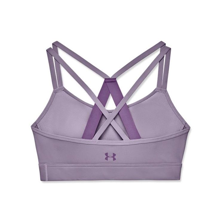 Under Armour Dfo Heatgear® Logo Print Color Block Medium Intensity Sports Bra Women underwear Purple 1362370-554