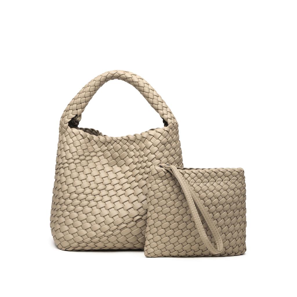 Niche Design High-End Hand-Woven Portable Messenger Bag Light Luxury Women'S Bag Commuter Child And Mother Bag Leisure Bucket Bag