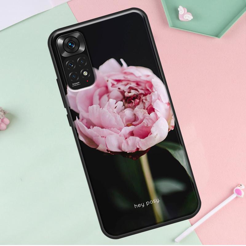 Bujori Floare frumoasă pentru Redmi Note 12 Pro Plus Husă pentru Redmi Note 10 8 9 11 Pro 12S 11S 10S 9S 9C 10C 12C