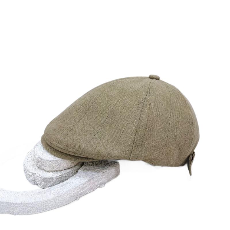 25 New Striped Forward Hat Men's and Women's Fashion Painter Hat Newsboy Hat Autumn and Winter Cap