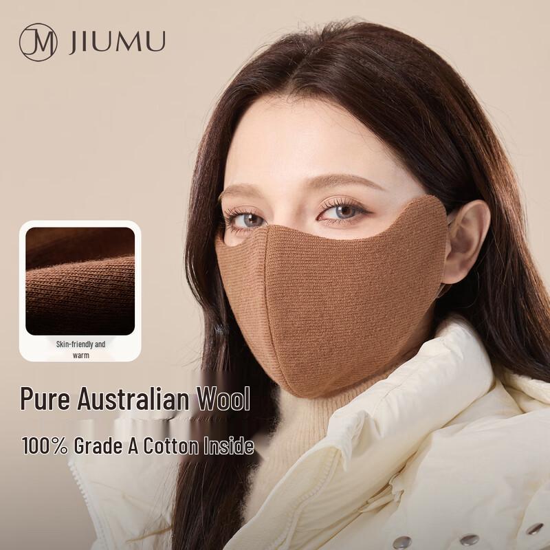 JIUMU Women s Autumn/Winter Wool Face Mask