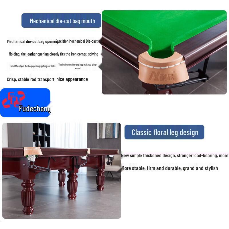 Fudecheng 9-Foot Standard 8-Ball Billiard Table
