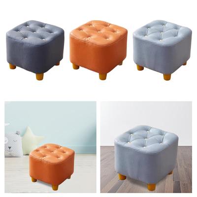 Kleiner Fußhocker, stabile Möbel, dekorativer, stilvoller Ottoman-Hocker für den Eingangsbereich, Tür, Wohnzimmer, Spielzimmer, Ankleidezimmer