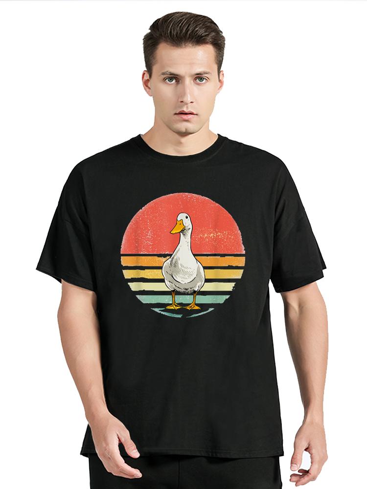 Retro Vintage Duck T-Shirt Funny Duck-Stuff Graphic Tshirt Tops Women Men Summer Novelty Gift M