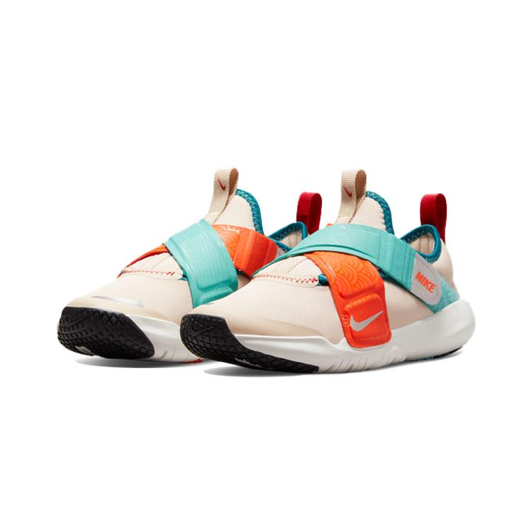 New Nike Flex Advance Low Top Kids' Running Shoes Beige Orange Children Aged 3 7 Years Old DQ4500-101