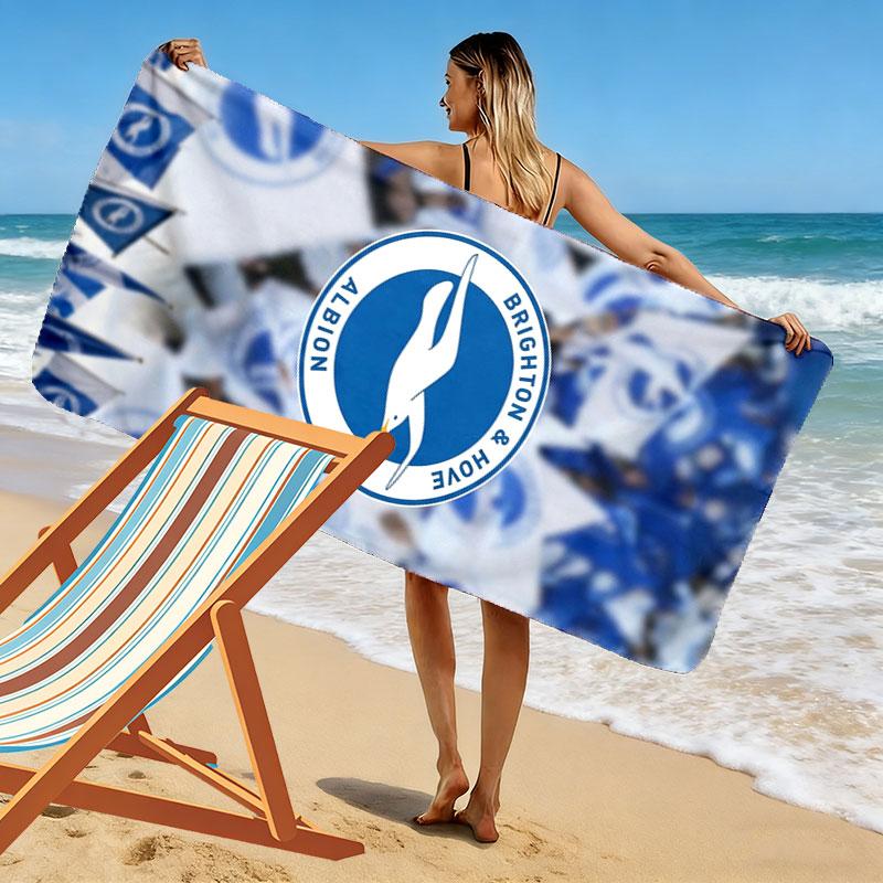 Asciugamano da Spiaggia Brighton & Hove Albion, Asciugamano Grande Morbido Asciugatura Rapida per Spiaggia Campeggio Nuoto