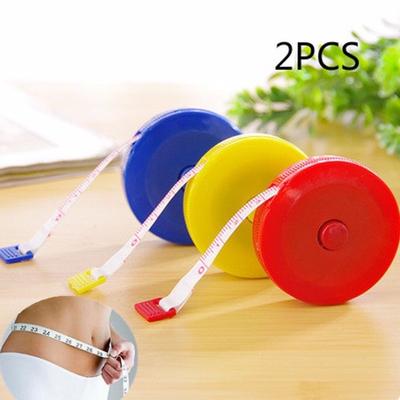 2 bucăți bandă telescopică riglă de măsurare frumoasă din plastic, dimensiune mică, culoare aleatorie