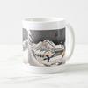 Utagawa Hiroshige's "Kambara, from the Fifty-three Stations of the Tokaido" mug: Photo mug (Ukiyo-e series)