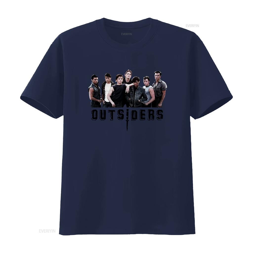 The Outsiders T Shirt 749 Retro White  Vintage Washed Stretched Soft Unisex Top For Everyday Wear Graphic Casual Versatile