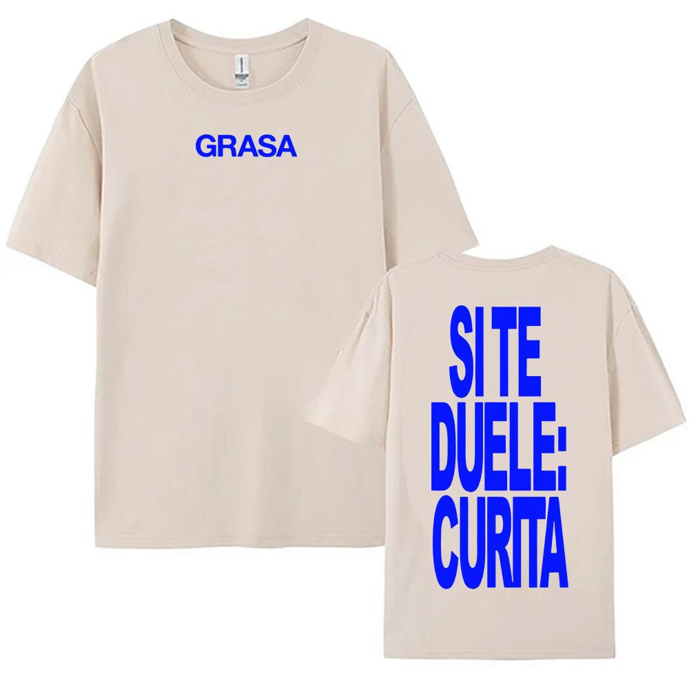 TIENES QUE APRENDER A AMARTE Tshirts SI TE DUELE CURITA Print T-shirt Nathy Peluso Singer Graphic T Shirt Cotton Tees