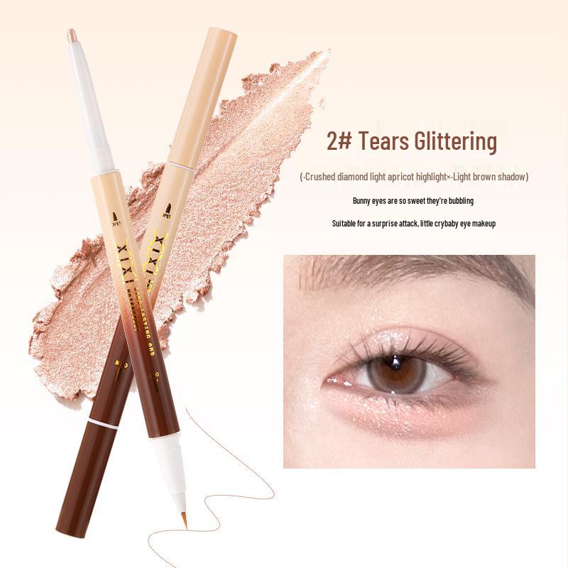 Xixi Double-Ended Tear Trough Pen: Illuminate & Define with Highlighter & Pearlescent Liner